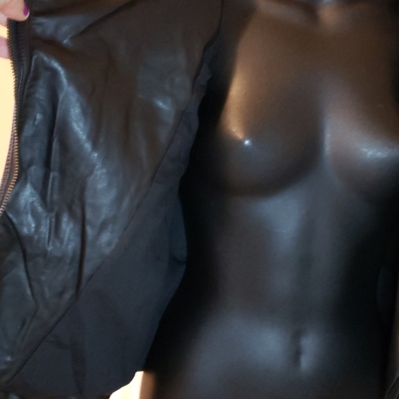 Black Faux Leather Jacket - Picture 7 of 7